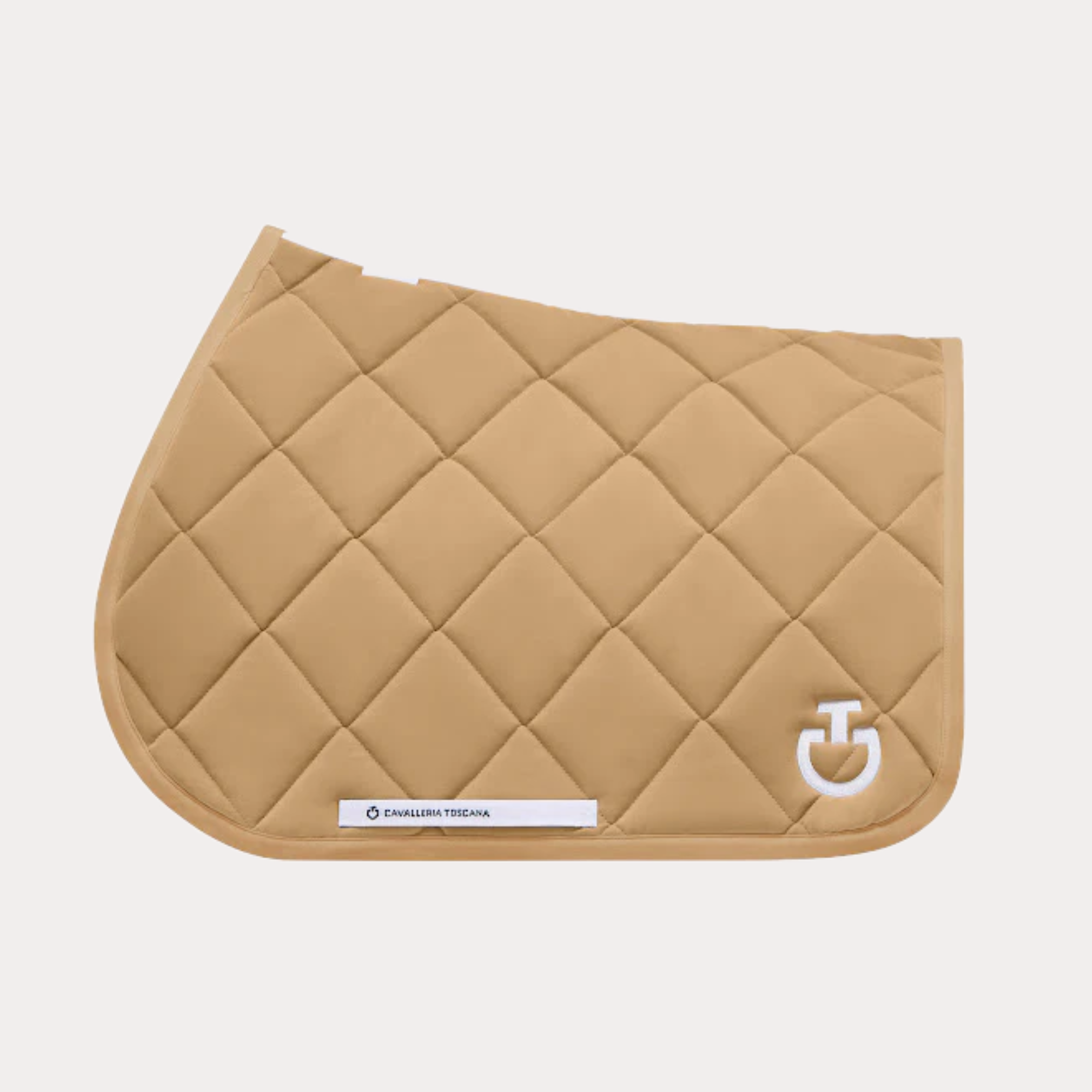 Tapis de selle Diamond Quilted Jersey Beige - Cavalleria Toscana