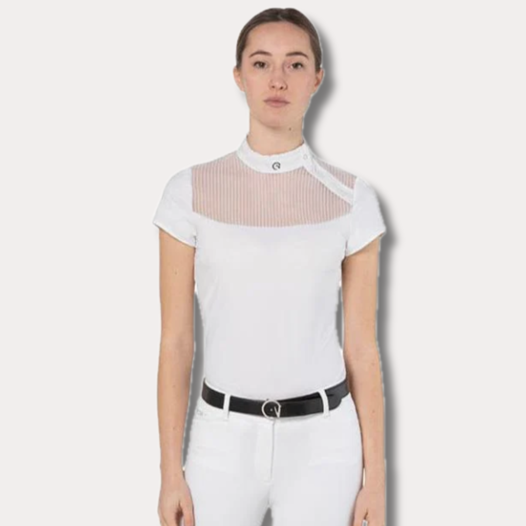 Polo de concours manches courtes femme Nina blanc - EGO7