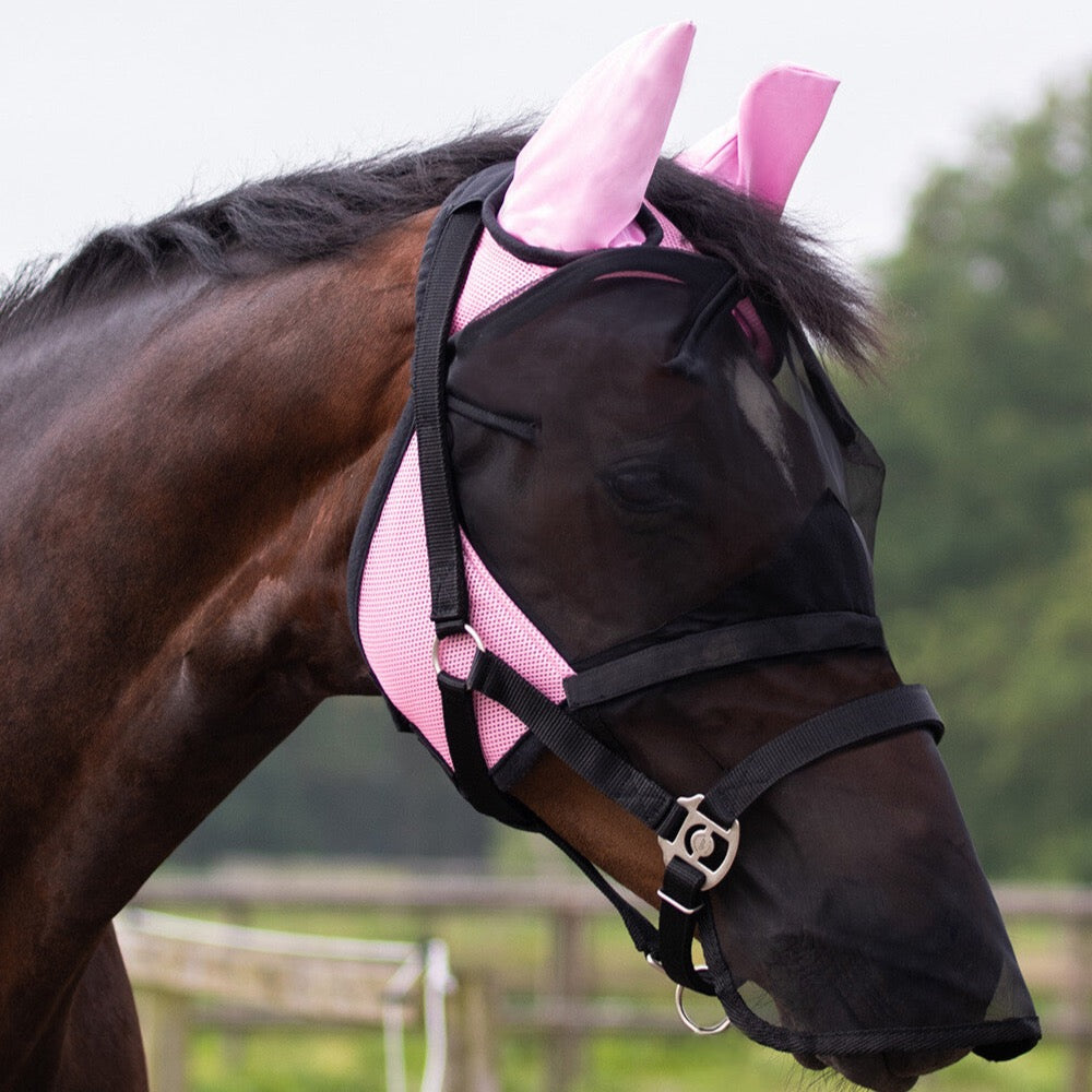 Bonnet anti mouche avec clapet de nez détachable Rose - QHP