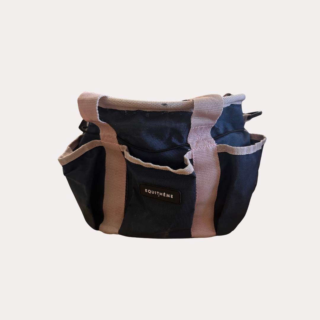 Sac de pansage Equithème rose/gris
