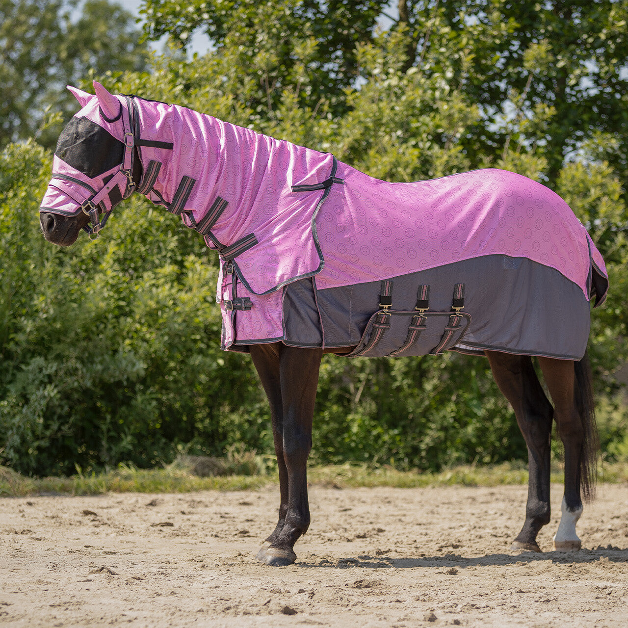 Chemise anti-mouches encolure et bonnet SMILEY - QHP