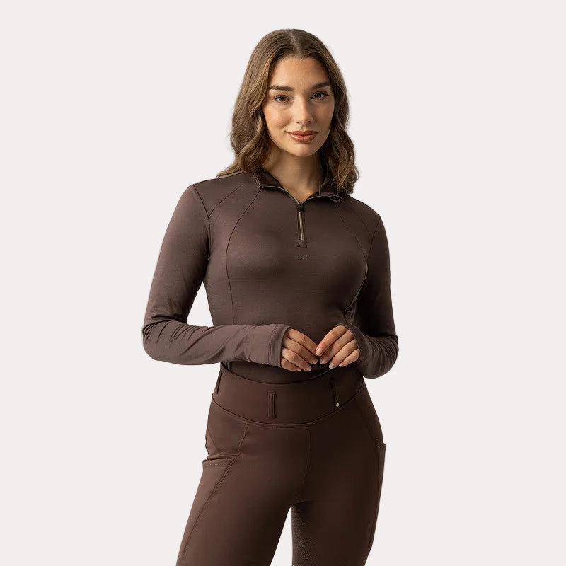 Pull demi-zippé Lieke Ladies Choco martini - BR
