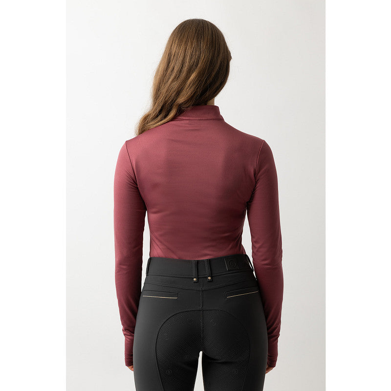 Pull demi-zippé Lieke Ladies Maroon - BR