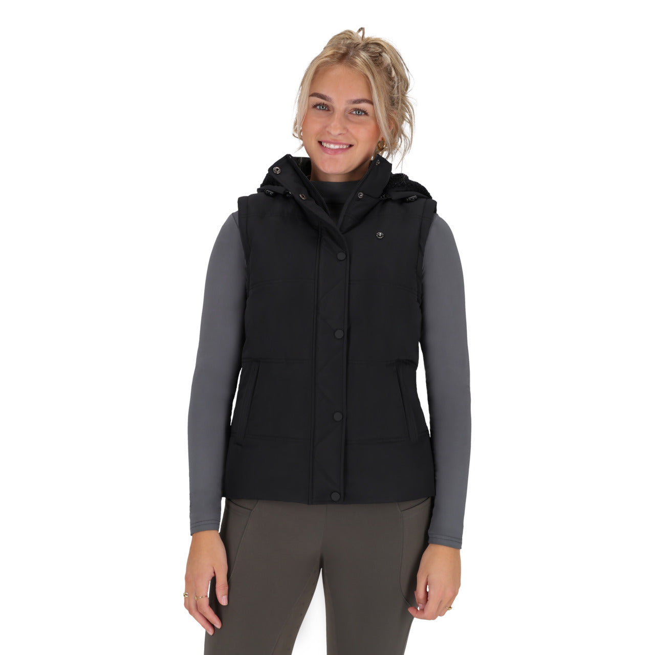 Veste d'hiver Rayah avec manches amovibles noir - QHP