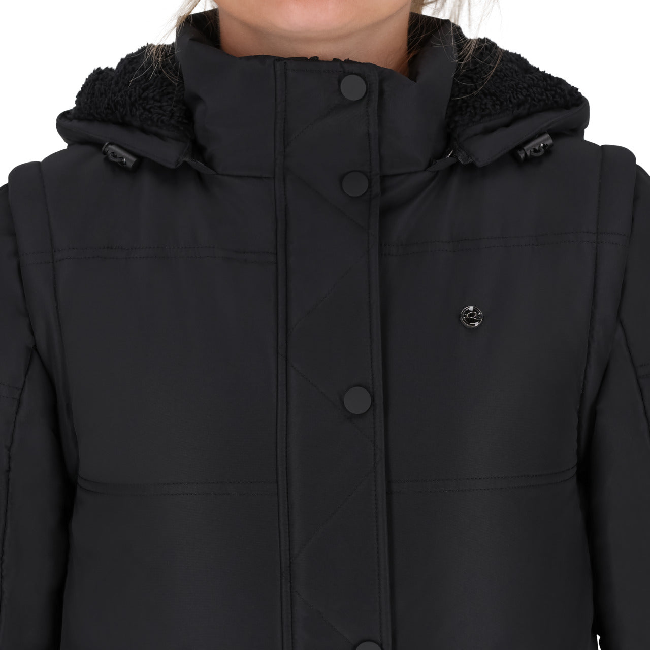 Veste d'hiver Rayah avec manches amovibles noir - QHP