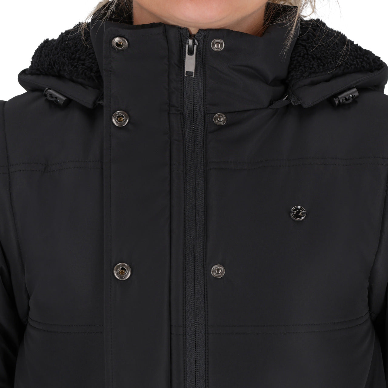 Veste d'hiver Rayah avec manches amovibles noir - QHP