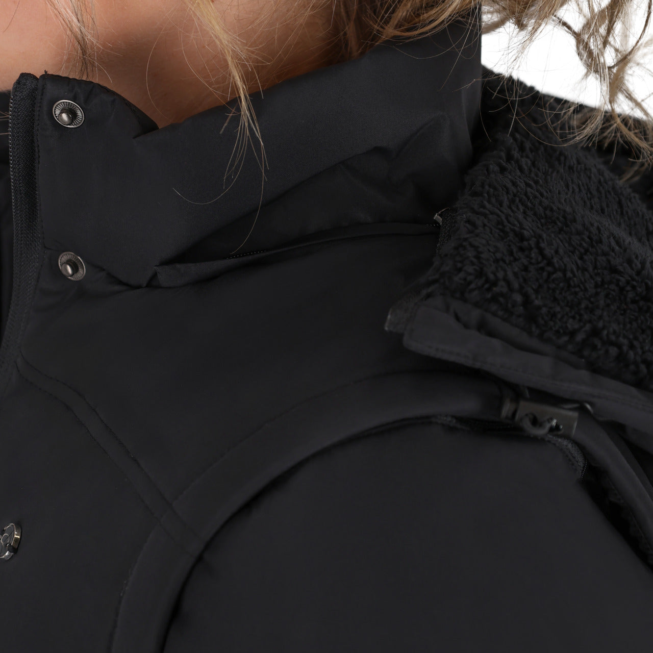 Veste d'hiver Rayah avec manches amovibles noir - QHP