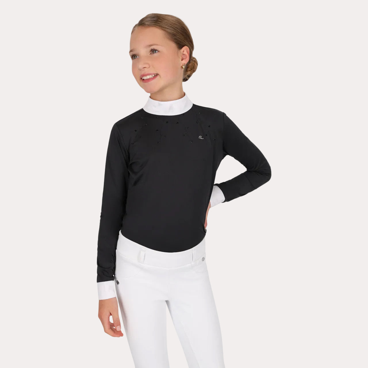 Polo de concours Amilara junior noir - QHP