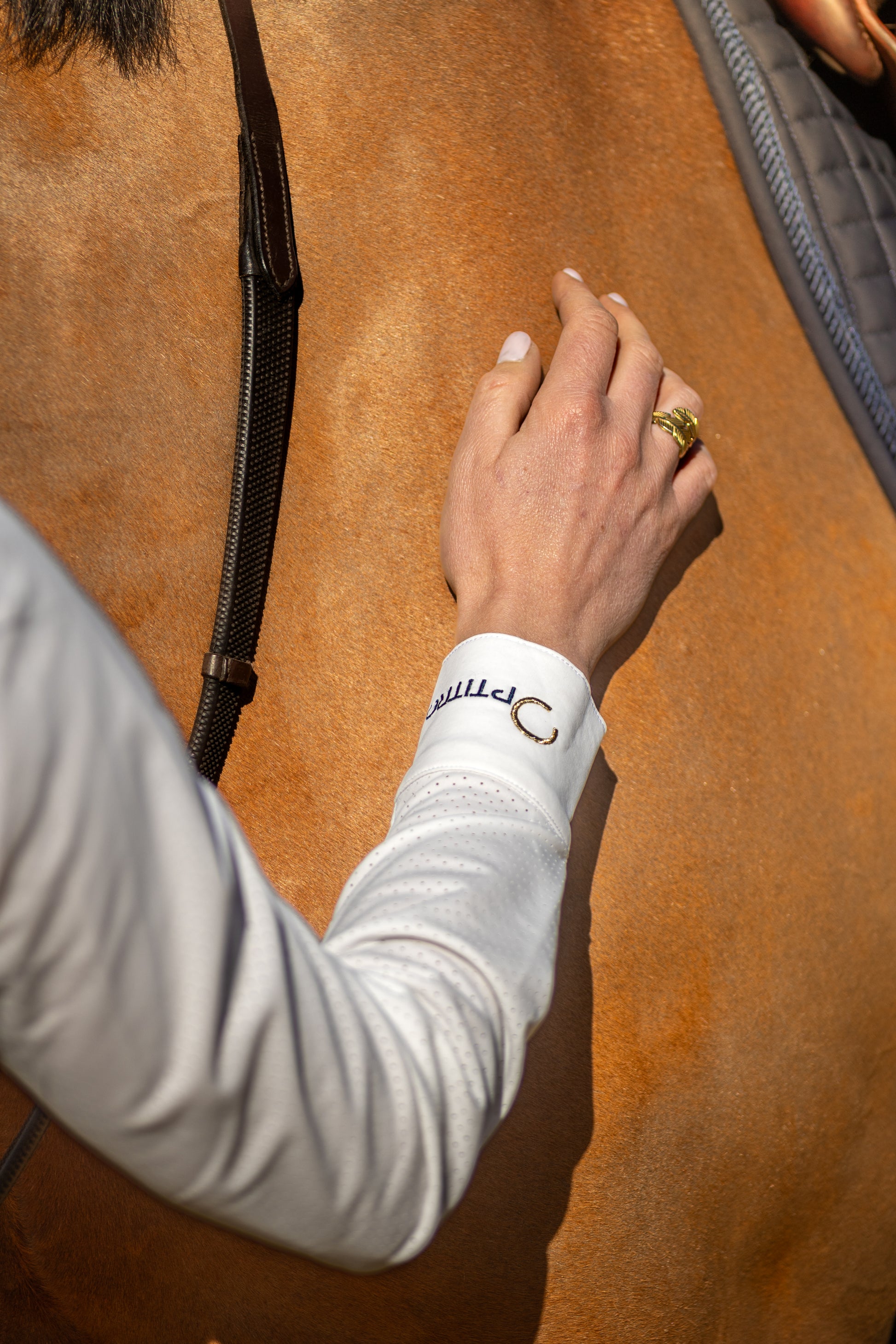 Polo de concours femme Resacha blanc - OPTITRO