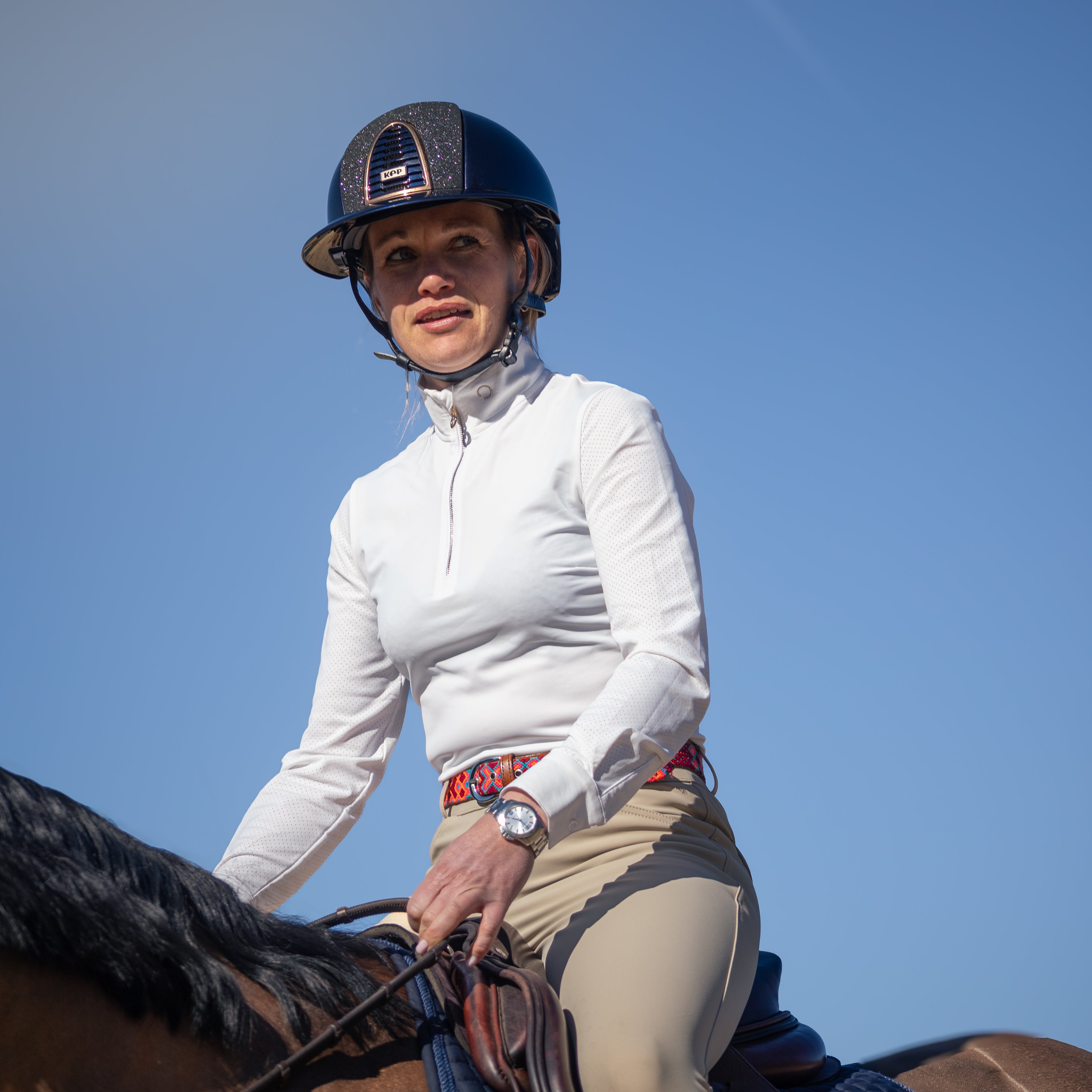 Polo de concours femme Resacha blanc - OPTITRO