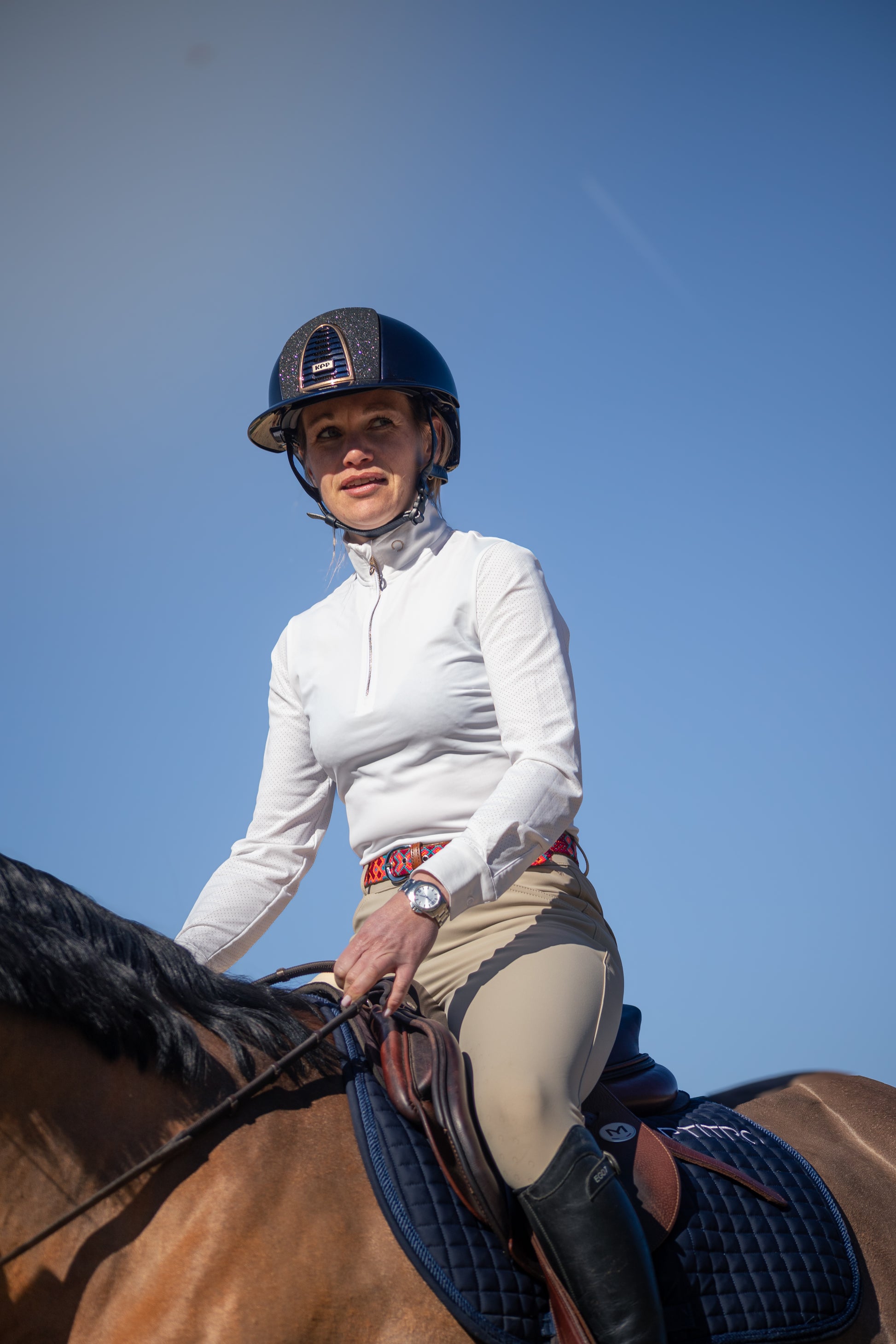Polo de concours femme Resacha blanc - OPTITRO