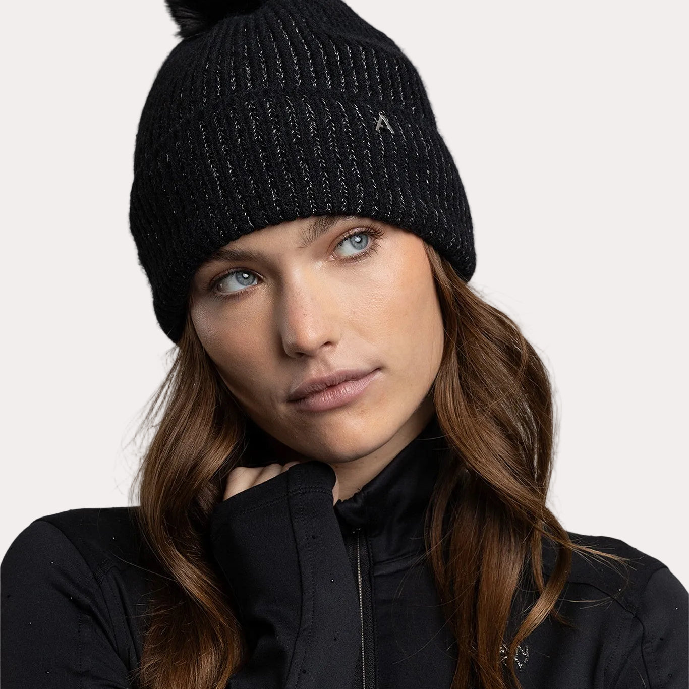 Bonnet pompom black - ANKY