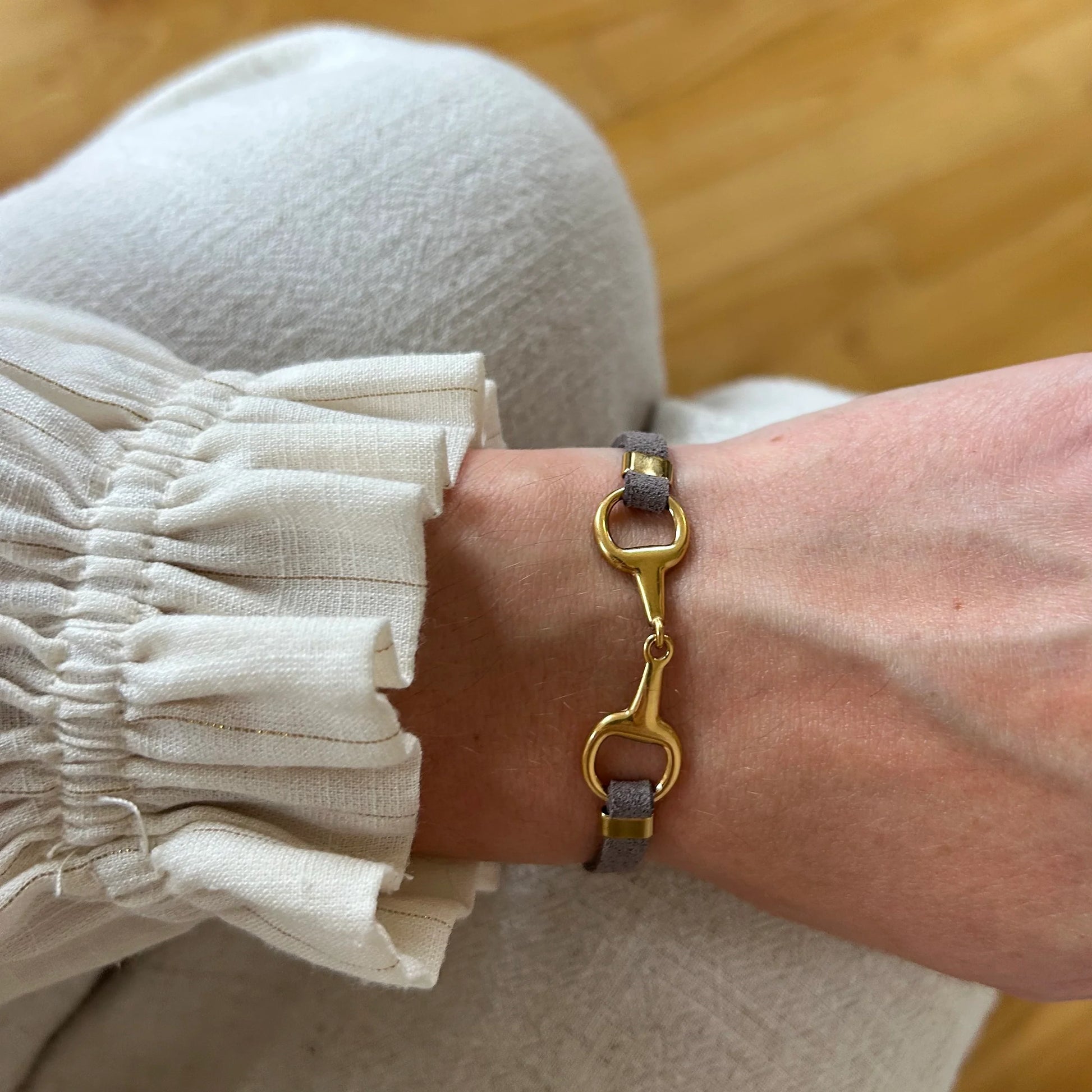 Bracelet  LILO (or/taupe) - EQUESTRIAN