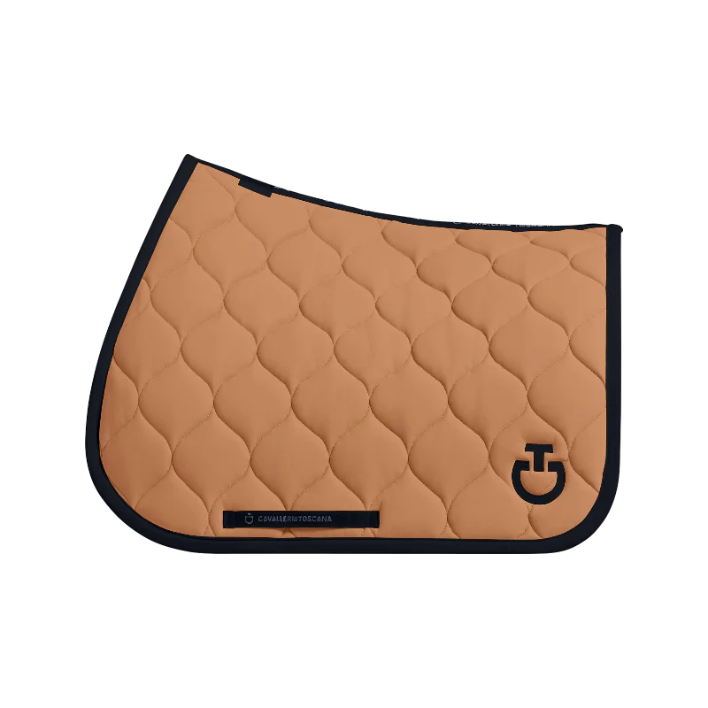 Tapis de selle New Circular Quilted Jersey Caramel - Cavalleria Toscana