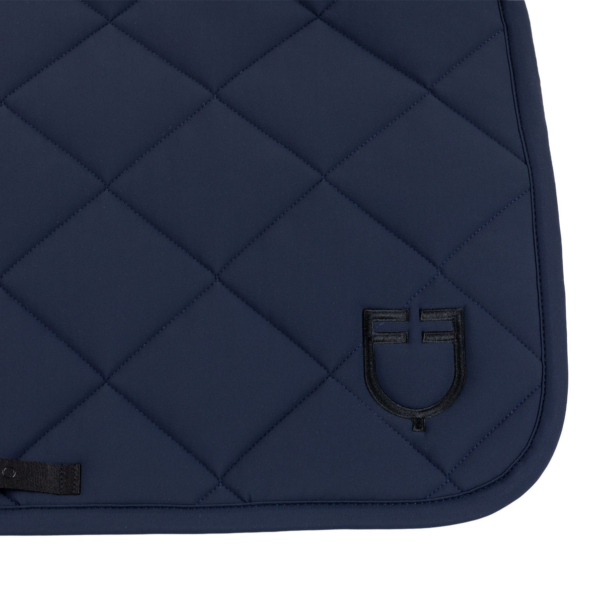 Tapis de selle de saut avec matelassage en losanges et logo brodé MARINE - EQUESTRO
