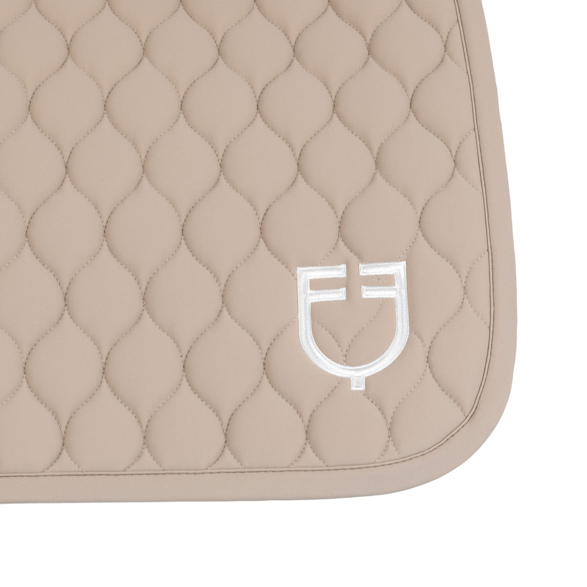 Tapis de selle de saut à double rayures en tissu technique COBBLESTONE - EQUESTRO
