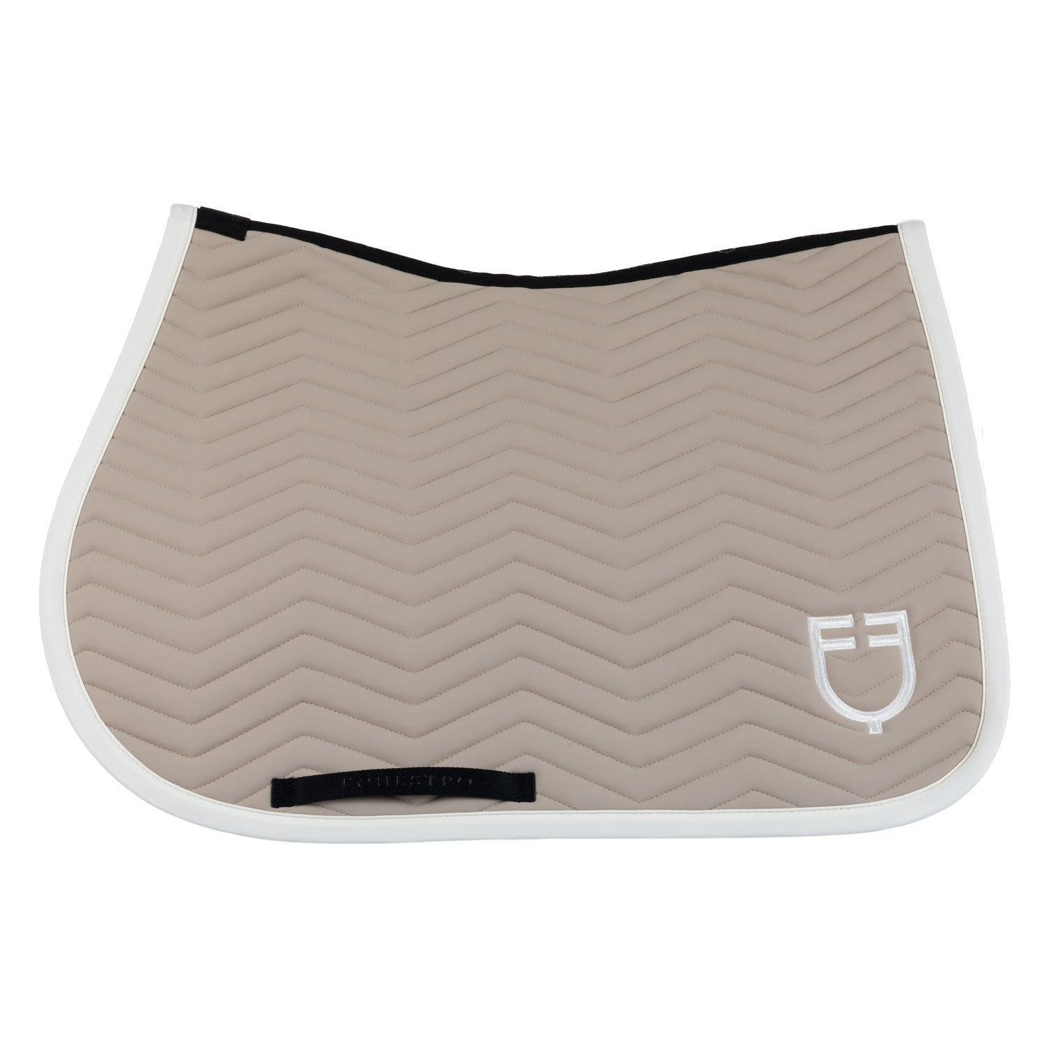 Tapis de selle de saut avec matelassage à vagues (cobblestone /antique white) - EQUESTRO