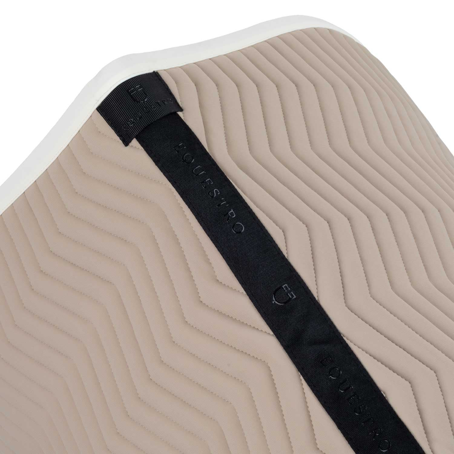 Tapis de selle de saut avec matelassage à vagues (cobblestone /antique white) - EQUESTRO