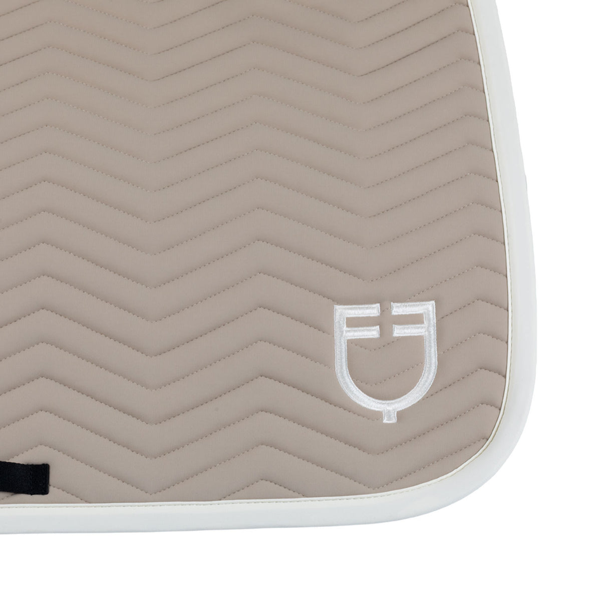 Tapis de selle de saut avec matelassage à vagues (cobblestone /antique white) - EQUESTRO