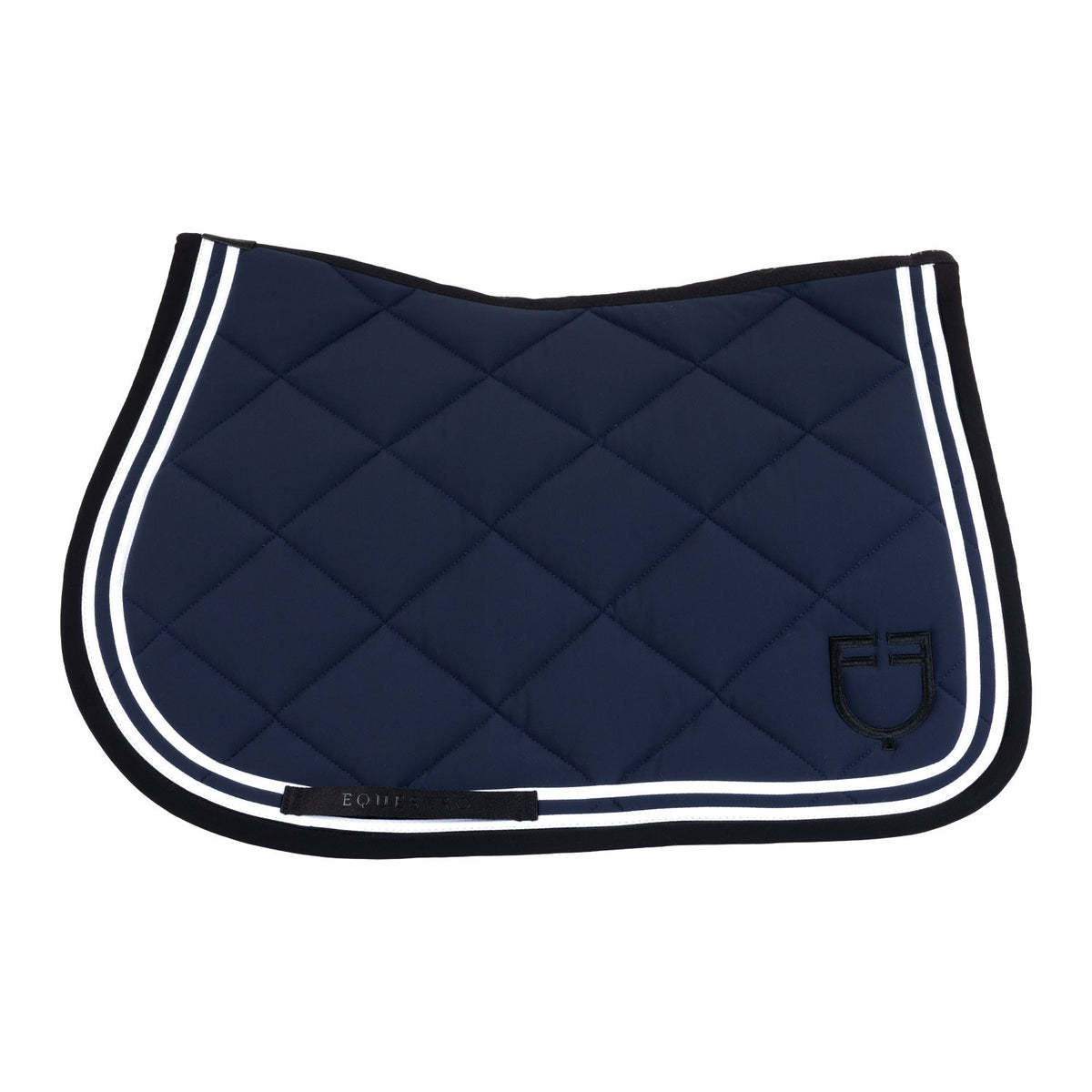 Tapis de selle double stripe NAVY - EQUESTRO