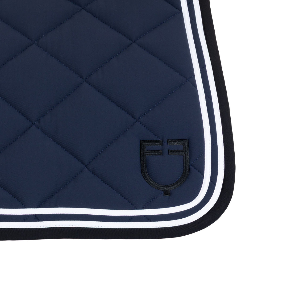 Tapis de selle double stripe NAVY - EQUESTRO