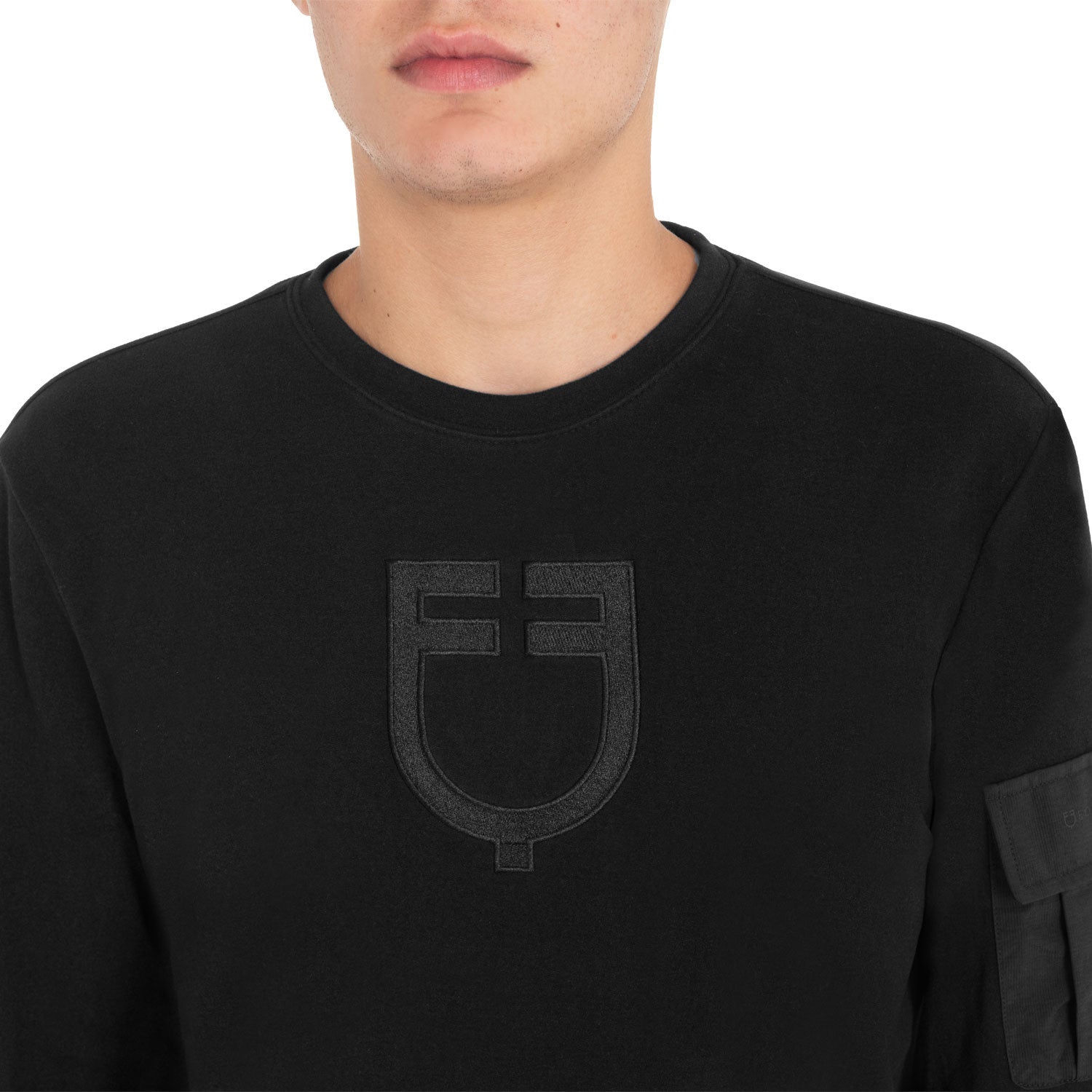 Sweat-shirt homme col rond en polaire avec poche latérale - EQUESTRO