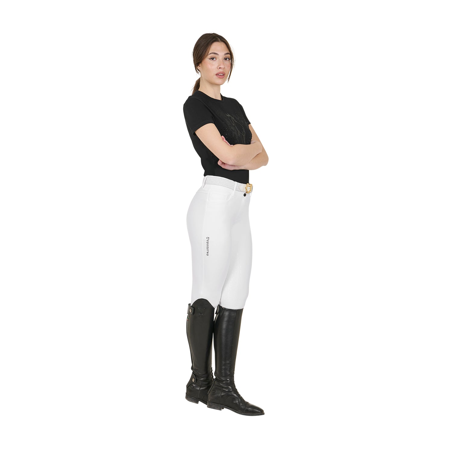 Pantalon femme taille haute Full grip - EQUESTRO