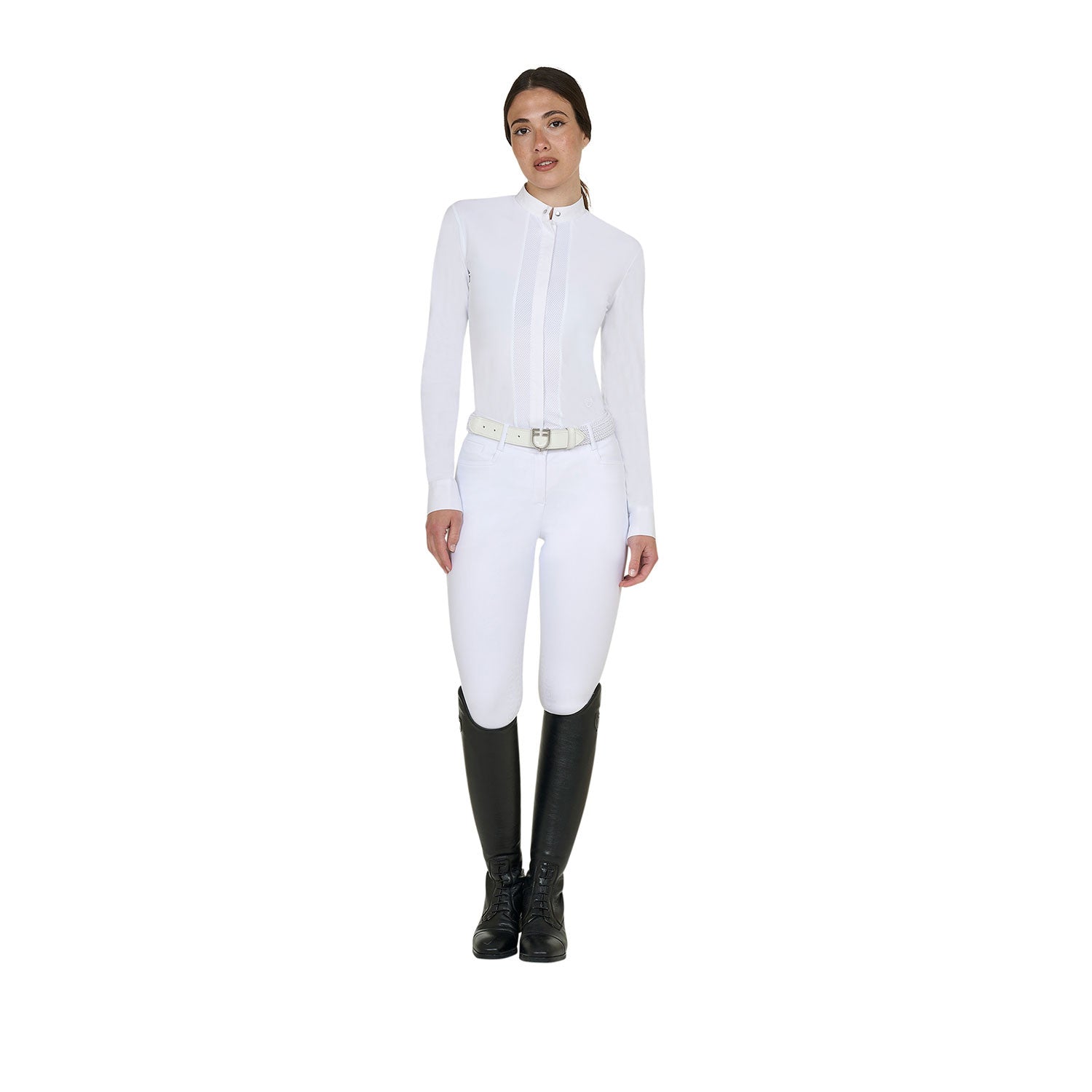 Chemise Mircromesh boutons - EQUESTRO