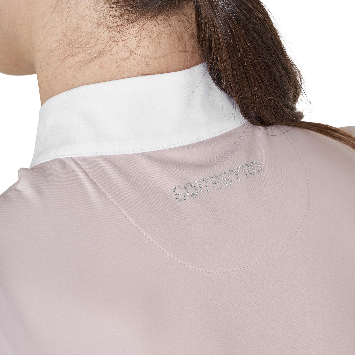 Polo de concours pour femme à manches longues avec strass hushed violet - EQUESTRO
