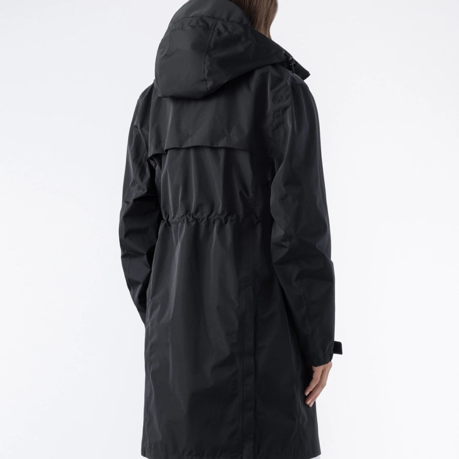 Veste longue 100% imperméable noire - EQUILINE