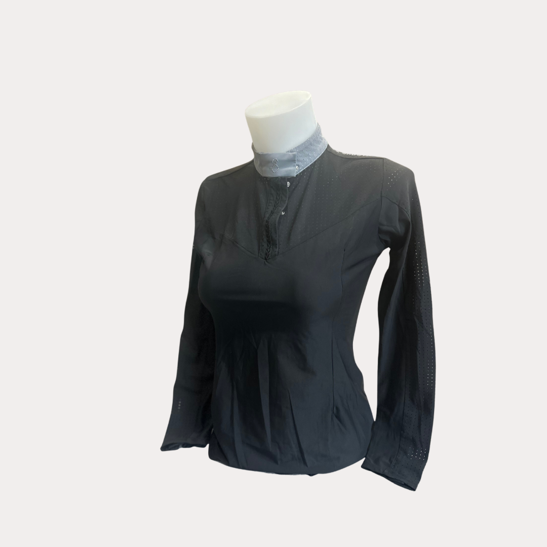 Polo de concours noir manche longue Le Sabotier 36