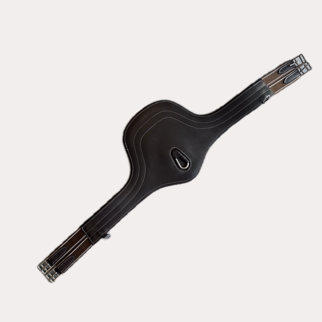 Sangle bavette QHP marron 125cm