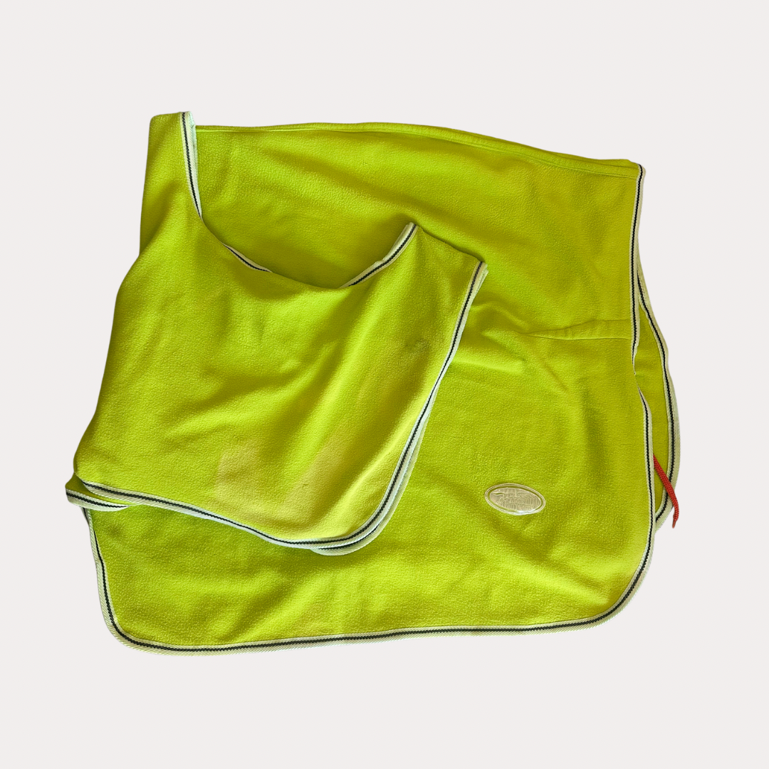 Couvre reins Polaire vert/jaune