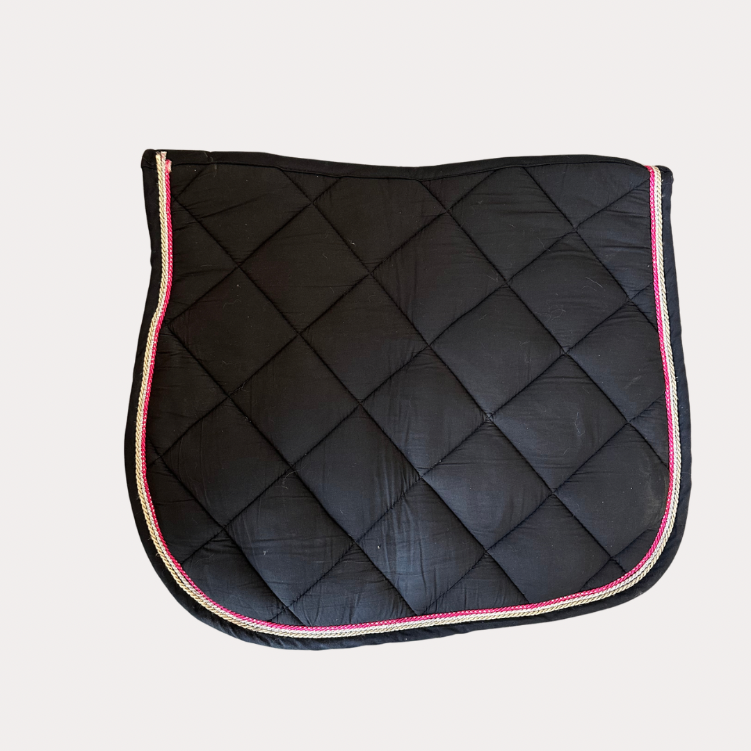 Tapis dressage noir/rose