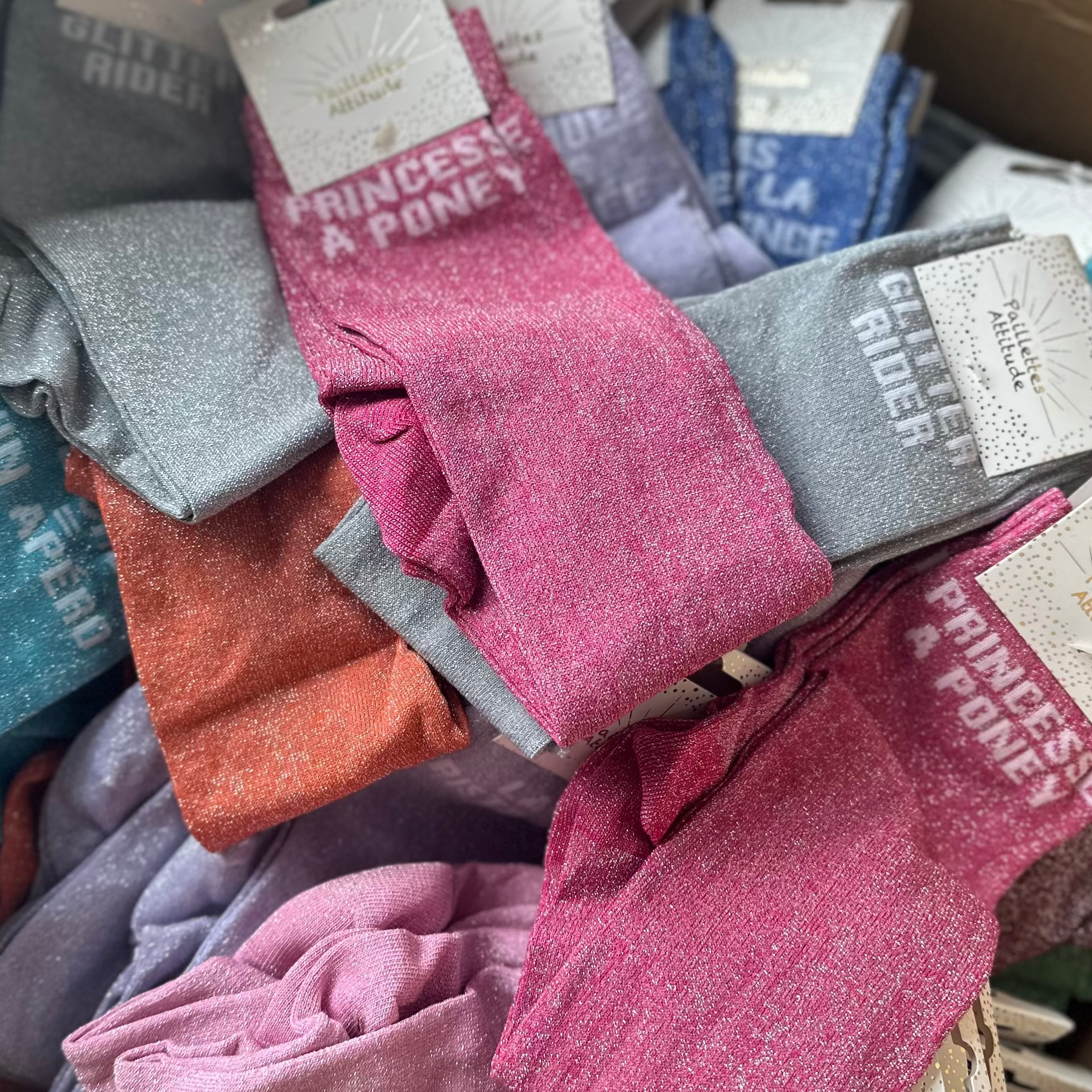 Chaussettes à paillette Equitation - Paillette attitude