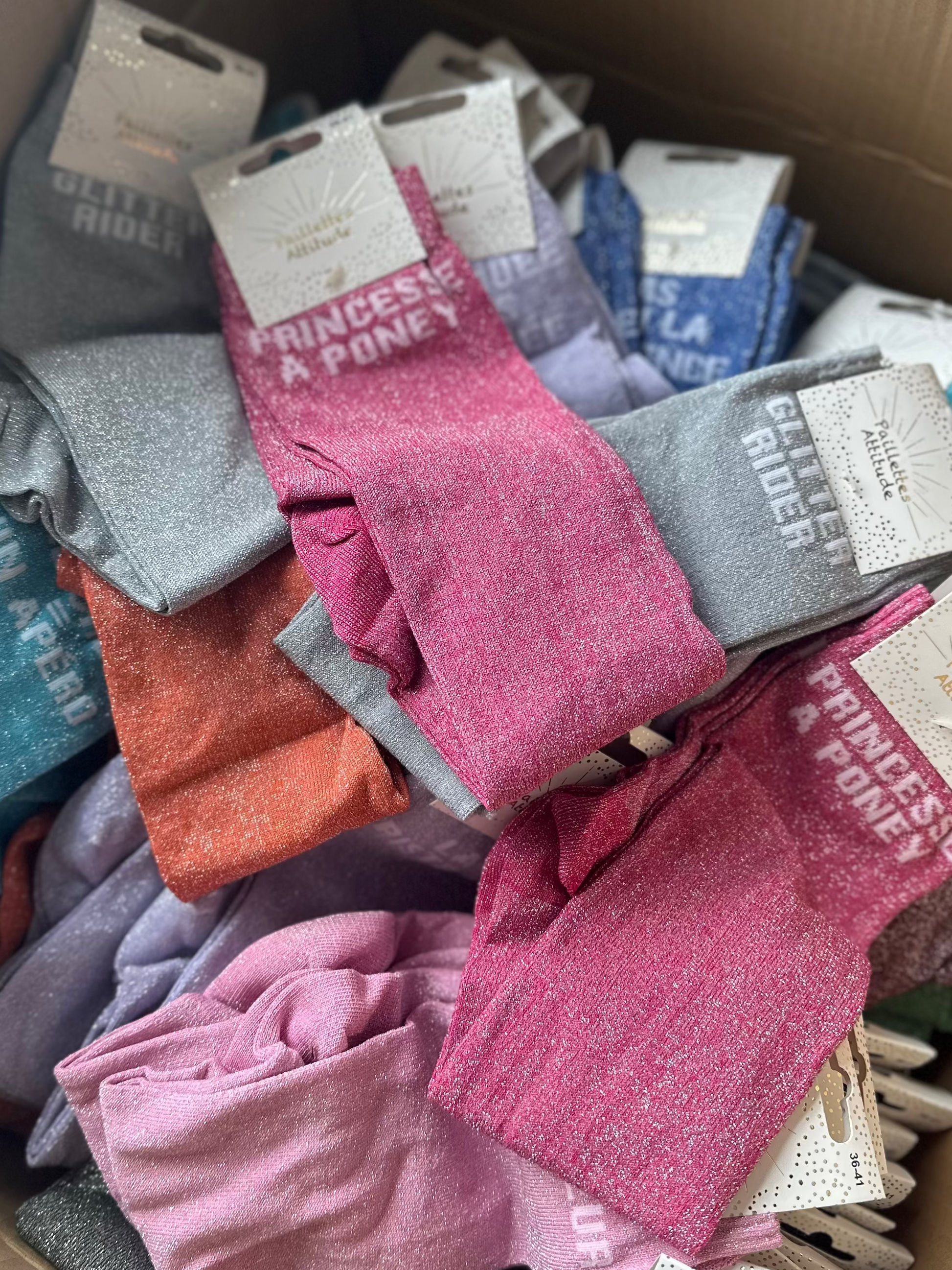 Chaussettes à paillette Equitation - Paillette attitude