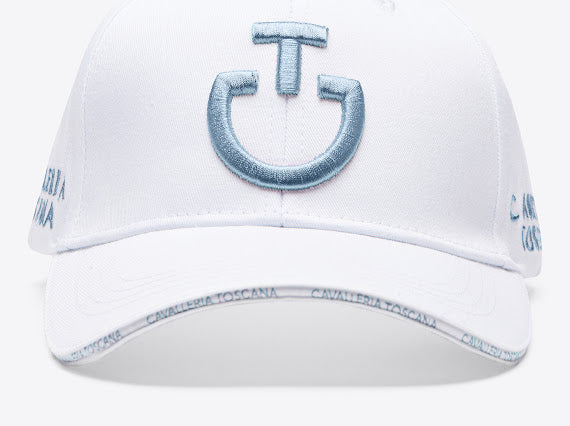 Casquette logo brodé blanc / sky blue- CAVALLERIA TOSCANA