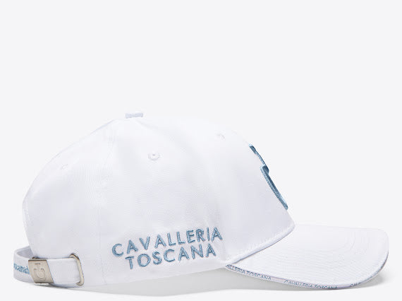 Casquette logo brodé blanc / sky blue- CAVALLERIA TOSCANA