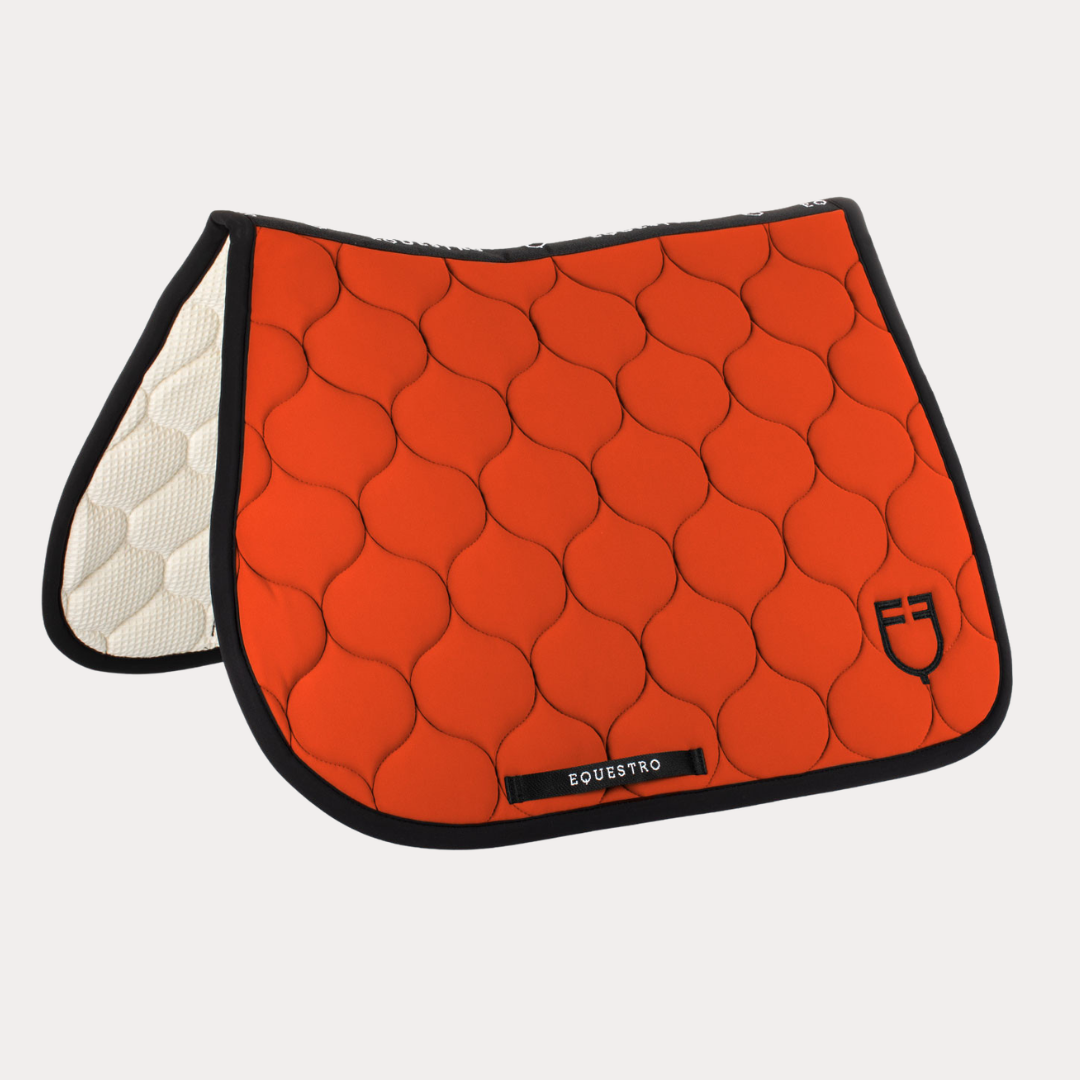 Tapis de selle de saut avec surpiqûre en oignon CHERRY TOMATO - EQUESTRO