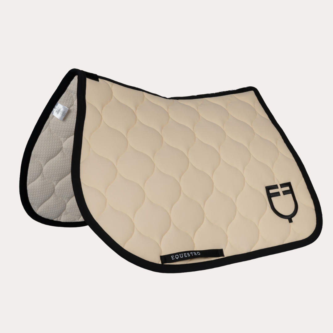 Tapis de selle de saut avec surpiqûre en oignon OXFORD TAN - EQUESTRO