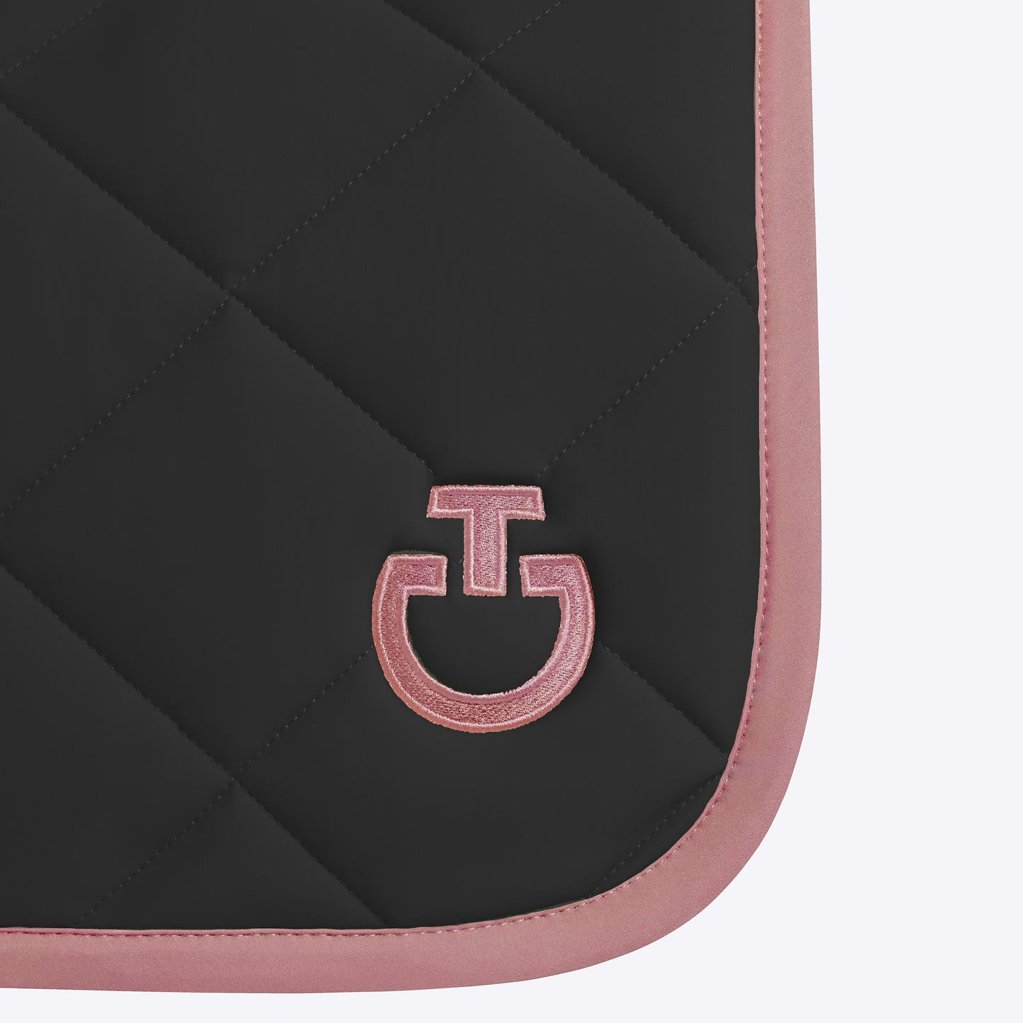 Tapis Diamond quilted Jersey noir / Candy Pink - CAVALLERIA TOSCANA