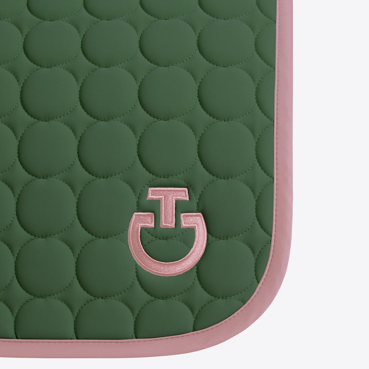 Tapis CIRCULAR QUILTING vert / candy pink - CAVALLERIA TOSCANA