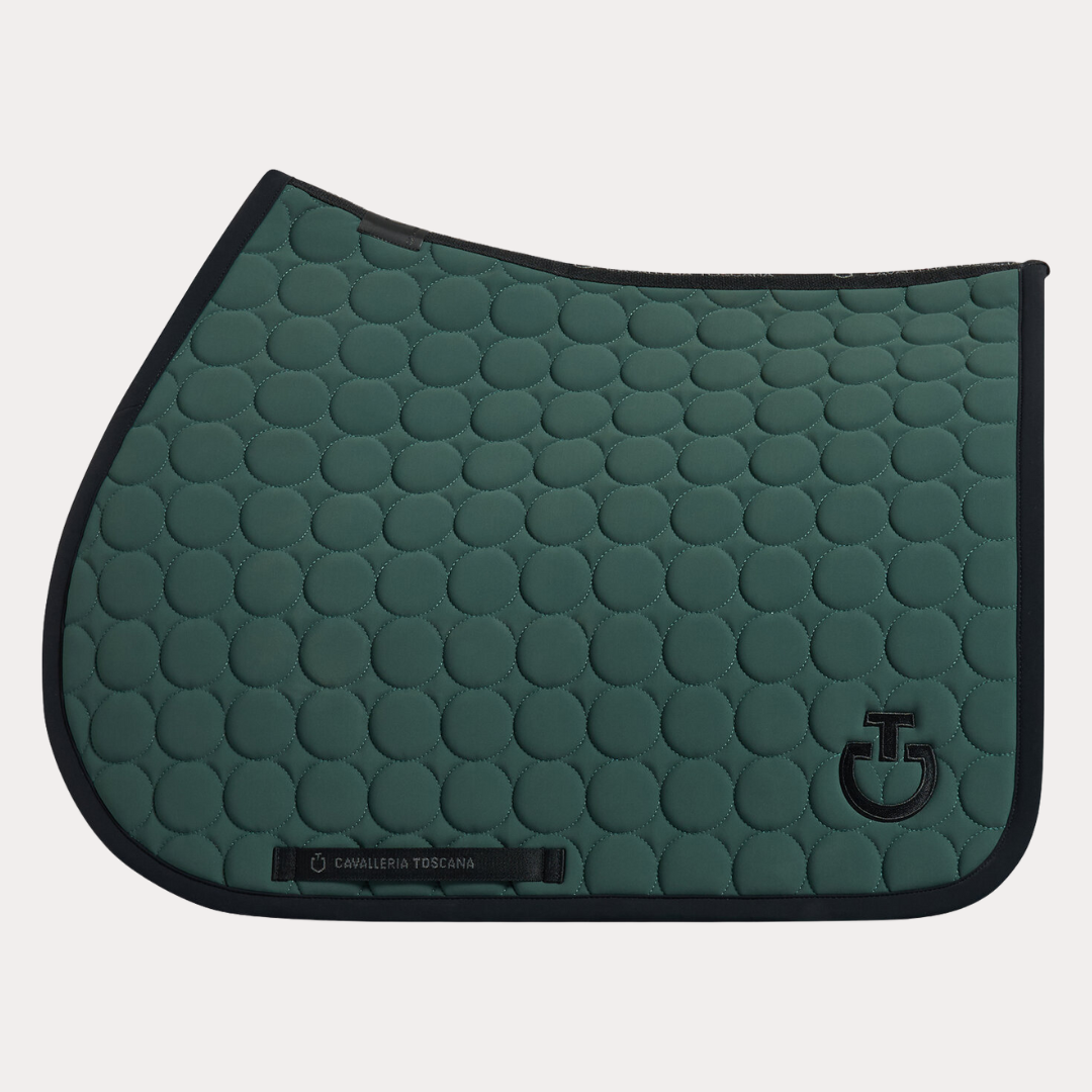 Tapis Circle Jumping vert foret / noir - CAVALLERIA TOSCANA
