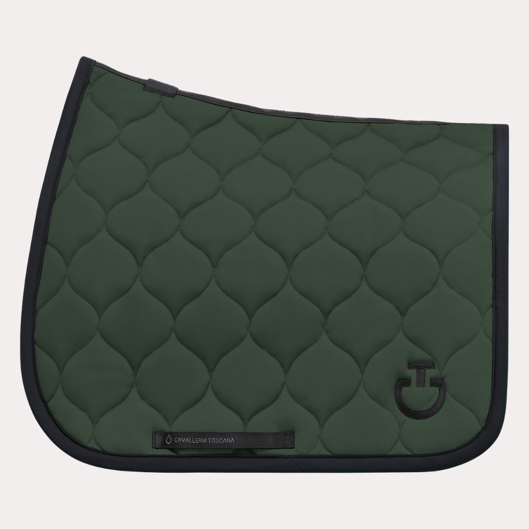 Tapis new circular jumping vert foret / noir - CAVALLERIA TOSCANA
