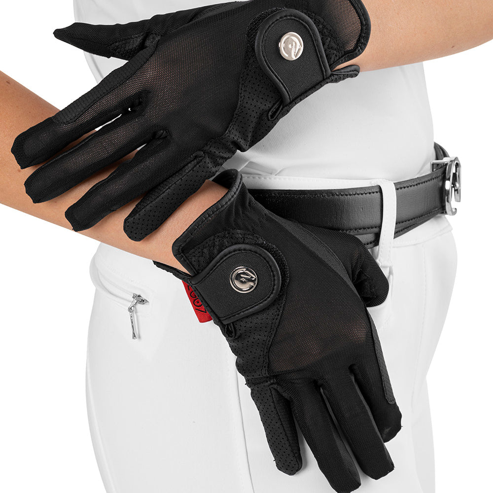 Gants d'équitation Air Glove noir - EGO7