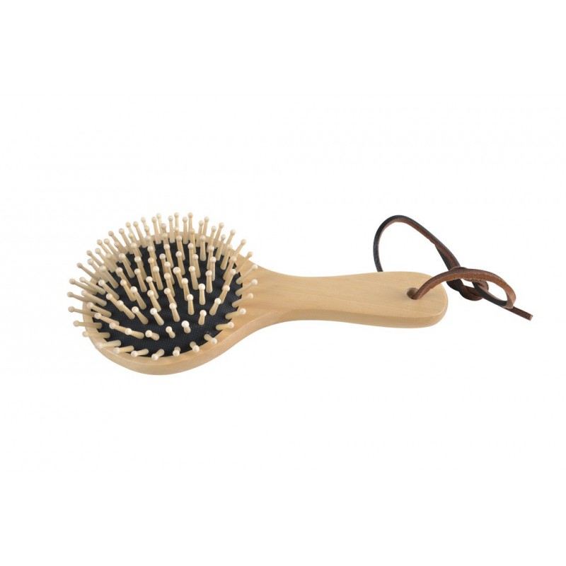 BROSSE À CRINS EN HÊTRE RONDE BORSTIQ