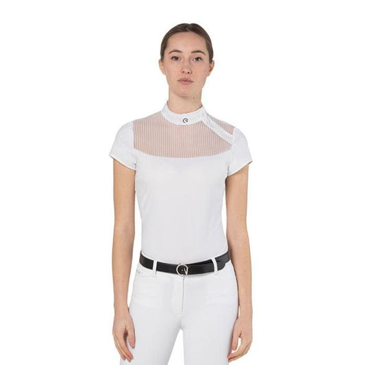 Polo de concours manches courtes femme Nina blanc - EGO7