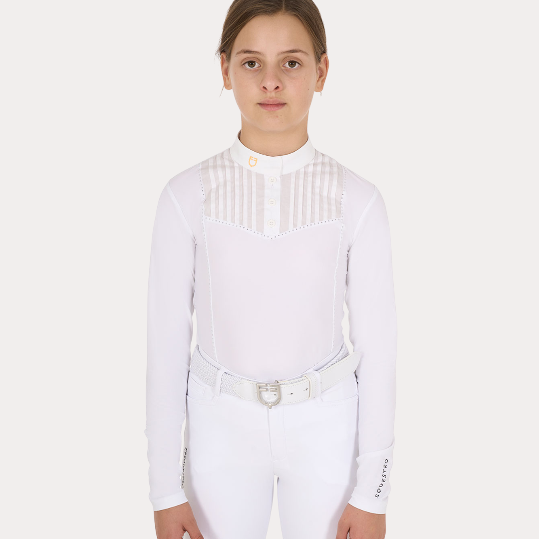 Polo fille avec strass - EQUESTRO